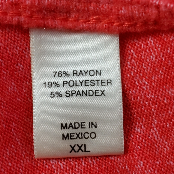 Daytrip Orange/White Marbled Cut-Out Top - Picture 10 of 11